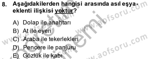 Medeni Hukuk 2 Dersi 2013 - 2014 Yılı (Vize) Ara Sınav Soruları 8. Soru