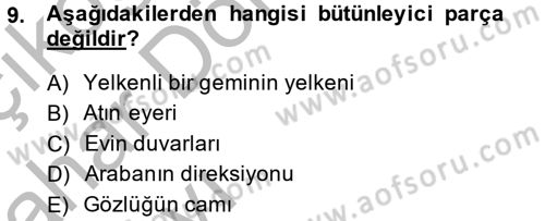 Medeni Hukuk 2 Dersi 2014 - 2015 Yılı (Vize) Ara Sınav Soruları 9. Soru