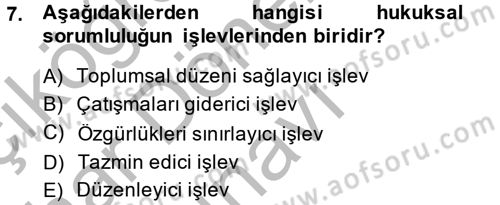 Medeni Hukuk 2 Dersi 2014 - 2015 Yılı (Final) Dönem Sonu Sınav Soruları 7. Soru