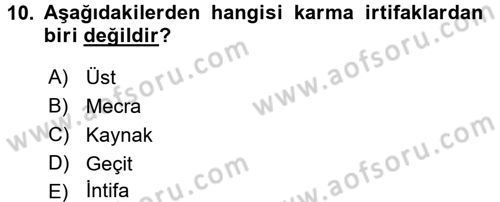 Medeni Hukuk 2 Dersi 2015 - 2016 Yılı (Vize) Ara Sınav Soruları 10. Soru