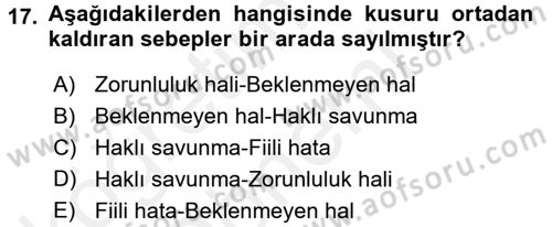 Medeni Hukuk 2 Dersi 2015 - 2016 Yılı (Vize) Ara Sınav Soruları 17. Soru