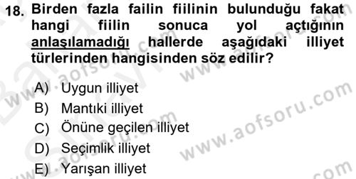 Medeni Hukuk 2 Dersi 2015 - 2016 Yılı (Vize) Ara Sınav Soruları 18. Soru