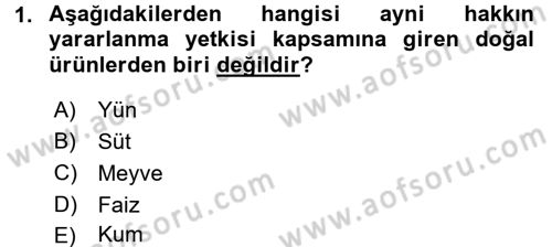 Medeni Hukuk 2 Dersi 2016 - 2017 Yılı (Vize) Ara Sınav Soruları 1. Soru