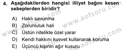 Medeni Hukuk 2 Dersi 2017 - 2018 Yılı (Final) Dönem Sonu Sınav Soruları 4. Soru