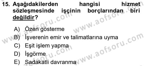 Medeni Hukuk 2 Dersi 2018 - 2019 Yılı 3 Ders Sınav Soruları 15. Soru