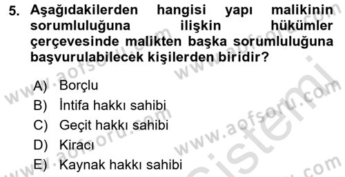 Medeni Hukuk 2 Dersi 2018 - 2019 Yılı 3 Ders Sınav Soruları 5. Soru