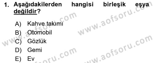 Medeni Hukuk 2 Dersi 2018 - 2019 Yılı (Vize) Ara Sınav Soruları 1. Soru