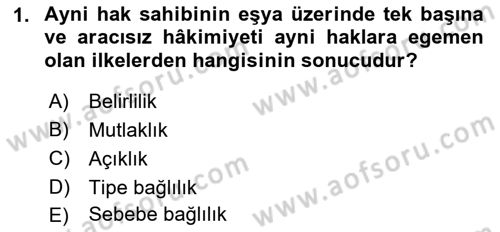 Medeni Hukuk 2 Dersi 2018 - 2019 Yılı Yaz Okulu Sınav Soruları 1. Soru