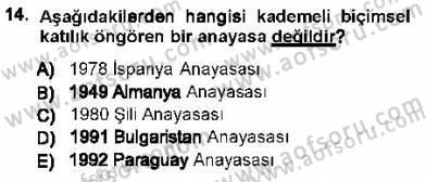 Türk Anayasa Hukuku Dersi Ara Sınavı Deneme Sınav Soruları 14. Soru