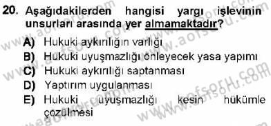 Türk Anayasa Hukuku Dersi 2012 - 2013 Yılı (Final) Dönem Sonu Sınav Soruları 20. Soru