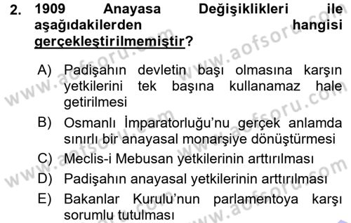Türk Anayasa Hukuku Dersi 2015 - 2016 Yılı (Vize) Ara Sınav Soruları 2. Soru
