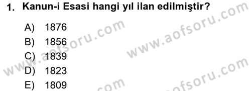 Türk Anayasa Hukuku Dersi 2016 - 2017 Yılı 3 Ders Sınav Soruları 1. Soru