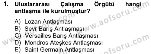 İş Ve Sosyal Güvenlik Hukuku Dersi 2014 - 2015 Yılı Tek Ders Sınav Soruları 1. Soru