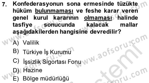 İş Ve Sosyal Güvenlik Hukuku Dersi 2014 - 2015 Yılı Tek Ders Sınav Soruları 7. Soru