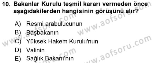 İş Ve Sosyal Güvenlik Hukuku Dersi 2017 - 2018 Yılı 3 Ders Sınavı 10. Soru