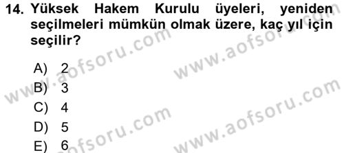 İş Ve Sosyal Güvenlik Hukuku Dersi 2018 - 2019 Yılı 3 Ders Sınavı 14. Soru