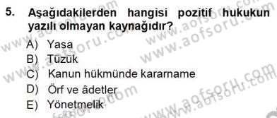 Muhasebe ve Hukuk Dersi 2012 - 2013 Yılı (Vize) Ara Sınav Soruları 5. Soru