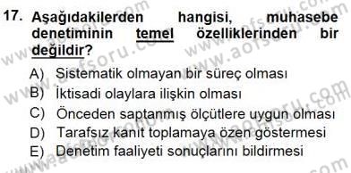 Muhasebe ve Hukuk Dersi 2012 - 2013 Yılı (Final) Dönem Sonu Sınav Soruları 17. Soru