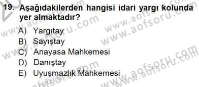 Muhasebe ve Hukuk Dersi 2012 - 2013 Yılı (Final) Dönem Sonu Sınav Soruları 19. Soru