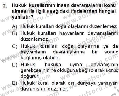 Muhasebe ve Hukuk Dersi 2013 - 2014 Yılı (Vize) Ara Sınav Soruları 2. Soru