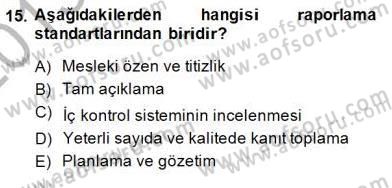 Muhasebe ve Hukuk Dersi 2013 - 2014 Yılı (Final) Dönem Sonu Sınav Soruları 15. Soru