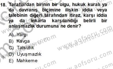 Muhasebe ve Hukuk Dersi 2013 - 2014 Yılı (Final) Dönem Sonu Sınav Soruları 18. Soru