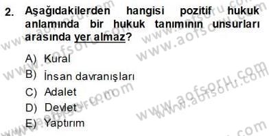 Muhasebe ve Hukuk Dersi 2013 - 2014 Yılı (Final) Dönem Sonu Sınav Soruları 2. Soru