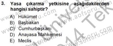 Muhasebe ve Hukuk Dersi 2013 - 2014 Yılı Tek Ders Sınav Soruları 3. Soru