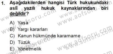 Muhasebe ve Hukuk Dersi 2014 - 2015 Yılı (Vize) Ara Sınav Soruları 1. Soru