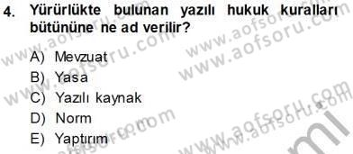 Muhasebe ve Hukuk Dersi 2014 - 2015 Yılı (Vize) Ara Sınav Soruları 4. Soru