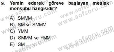 Muhasebe ve Hukuk Dersi 2014 - 2015 Yılı (Vize) Ara Sınav Soruları 9. Soru