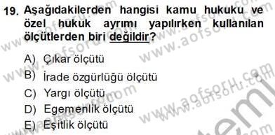 Muhasebe ve Hukuk Dersi 2014 - 2015 Yılı (Final) Dönem Sonu Sınav Soruları 19. Soru