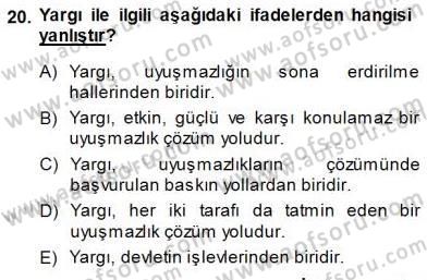 Muhasebe ve Hukuk Dersi 2014 - 2015 Yılı (Final) Dönem Sonu Sınav Soruları 20. Soru