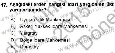 Muhasebe ve Hukuk Dersi 2015 - 2016 Yılı (Final) Dönem Sonu Sınav Soruları 17. Soru