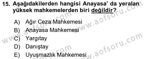 Muhasebe ve Hukuk Dersi 2017 - 2018 Yılı 3 Ders Sınav Soruları 15. Soru