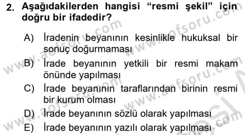 Muhasebe ve Hukuk Dersi 2017 - 2018 Yılı (Vize) Ara Sınav Soruları 2. Soru