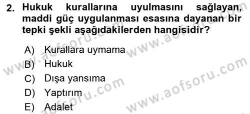 Muhasebe ve Hukuk Dersi 2021 - 2022 Yılı (Vize) Ara Sınav Soruları 2. Soru