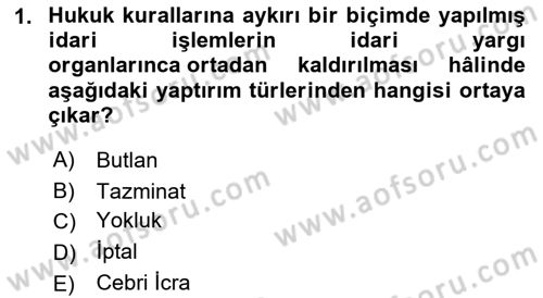 Muhasebe ve Hukuk Dersi 2021 - 2022 Yılı Yaz Okulu Sınav Soruları 1. Soru
