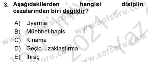 Muhasebe ve Hukuk Dersi 2021 - 2022 Yılı Yaz Okulu Sınav Soruları 3. Soru