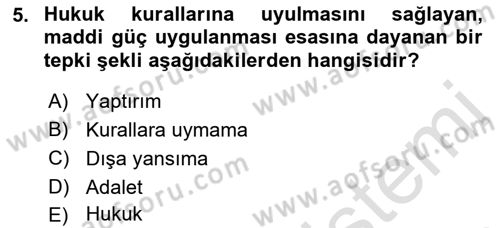 Muhasebe ve Hukuk Dersi 2021 - 2022 Yılı Yaz Okulu Sınav Soruları 5. Soru