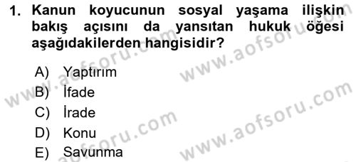 Muhasebe ve Hukuk Dersi 2022 - 2023 Yılı (Final) Dönem Sonu Sınav Soruları 1. Soru