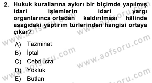 Muhasebe ve Hukuk Dersi 2022 - 2023 Yılı Yaz Okulu Sınav Soruları 2. Soru