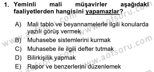 Muhasebe ve Hukuk Dersi 2023 - 2024 Yılı Yaz Okulu Sınav Soruları 1. Soru