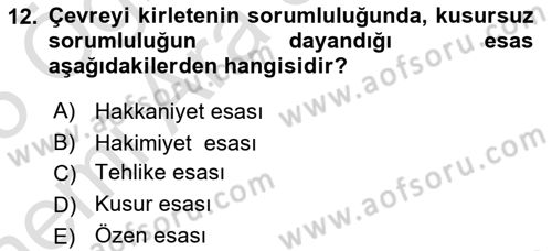 Borçlar Hukuku Dersi 2024 - 2025 Yılı (Vize) Ara Sınav Soruları 12. Soru