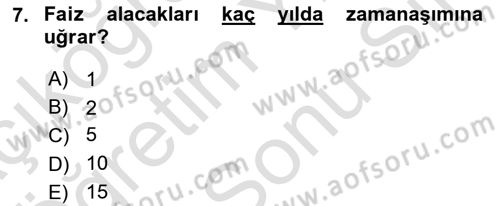Borçlar Hukuku Dersi 2025 - 2026 Yılı (Final) Dönem Sonu Sınav Soruları 7. Soru