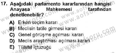 Hukukun Temel Kavramları 1 Dersi 2012 - 2013 Yılı (Vize) Ara Sınavı 17. Soru