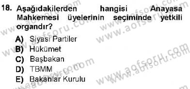 Hukukun Temel Kavramları 1 Dersi 2012 - 2013 Yılı (Vize) Ara Sınav Soruları 18. Soru