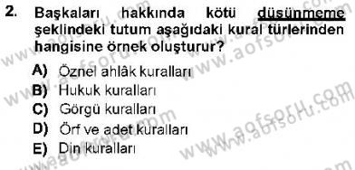 Hukukun Temel Kavramları 1 Dersi 2012 - 2013 Yılı (Vize) Ara Sınav Soruları 2. Soru