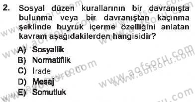 Hukukun Temel Kavramları 1 Dersi 2012 - 2013 Yılı Tek Ders Sınav Soruları 2. Soru