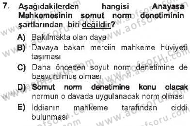 Hukukun Temel Kavramları 1 Dersi 2012 - 2013 Yılı Tek Ders Sınav Soruları 7. Soru